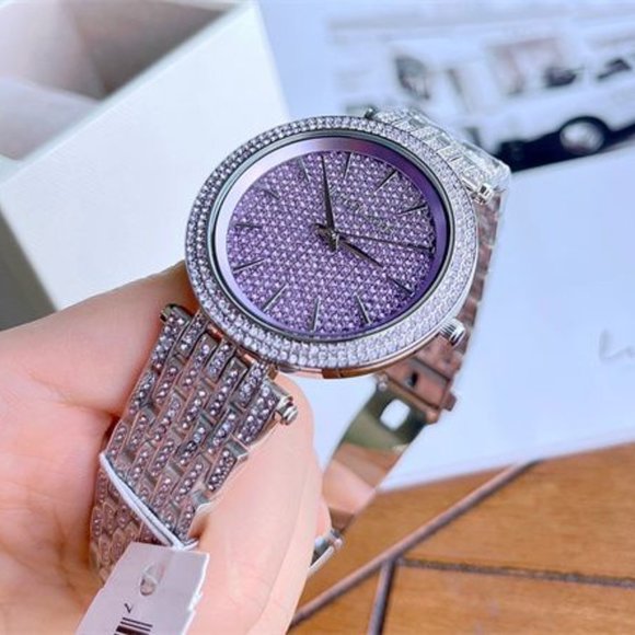 Michael Kors Darci MK3850 Purple Dial Women’s Watch NWT - Picture 3 of 5